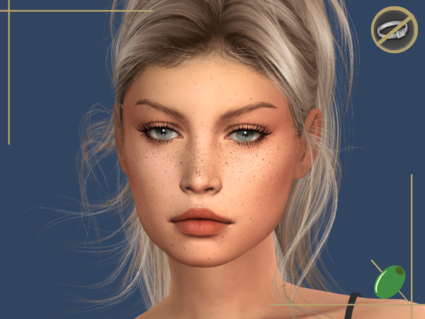 Sims 4 — Selena 3D Lashes Rings Contradict by Pitted0live — Full fluttery 3D long length eyelashes 2 versions
