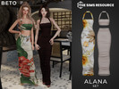 Sims 4 — Alana - Set by Beto_ae0 — Summer dress and 2-piece set with cute prints and minimalist colors