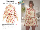 Sims 4 — CAREERS - Batwing Sleeve Floral Dress by Daph's — A cozy floral mini dress with soft batwing sleeves and a