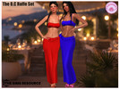 Sims 4 — The OC Ruffle Set by Harmonia — Ruffle Detail Top and Skirt 12 Swatches