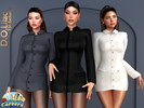 Sims 4 — Button Blazer Mini Dress by DOLilac — Custom thumbnail