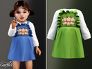 Sims 4 — Toddler - Sweet floral pinafore dress with soft embroidered details by Garfiel — A charming toddler outfit