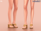 Sims 4 — Raffia Wedge Heels by Mermalade — Raffia Wedge Heels S731