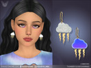 Sims 4 — Thunder Cloud Earrings For Adults and Kids by feyona — Thunder Cloud Earrings For Adults and Kids come with 4
