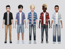 Sims 4 — Ryan Layered Button Shirt Boys by McLayneSims — TSR EXCLUSIVE