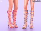 Sims 4 — Butterfly Lace Heels by Mermalade — Butterfly Lace Heels S736
