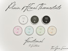 Sims 4 — Thermostat - Plain and Floral by The_Grim_Simmer — Functional thermostat with 13 swatches. Mix of plain solids +