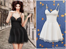 Sims 4 — Lace hem sweetheart dress by MysteriousOo — Elegant mini dress featuring a flattering sweetheart neckline,