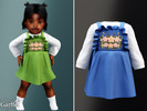 Sims 4 — Infant - Adorable floral pinafore dress with cozy storybook charm by Garfiel — A lovely infant outfit featuring