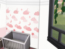 Sims 4 — Clouds Wallpaper by lavilikesims — A set of 3 walls, full spot, full clouds and half spot half colour, all wall