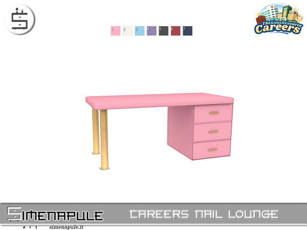 Sims 4 — [SeN4] Careers Nail Lounge - Desk by Simenapule — Careers Nail Lounge is a stylish nail salon set designed for