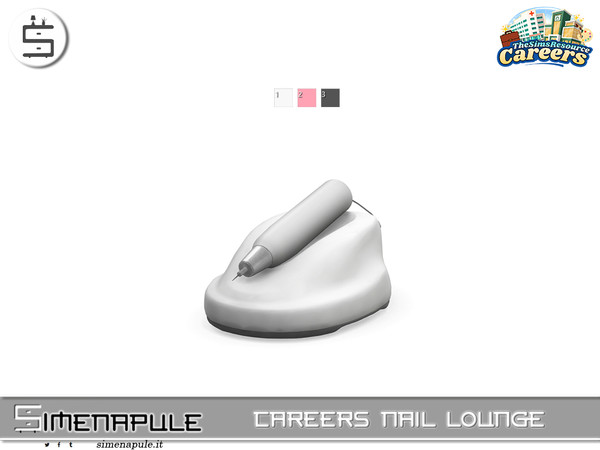Sims 4 — [SeN4] Careers Nail Lounge - Electric Nail Drill by Simenapule — Careers Nail Lounge is a stylish nail salon set
