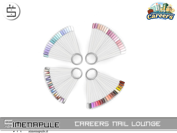 Sims 4 — [SeN4] Careers Nail Lounge - Nail Polish Swatch Fan by Simenapule — Careers Nail Lounge is a stylish nail salon