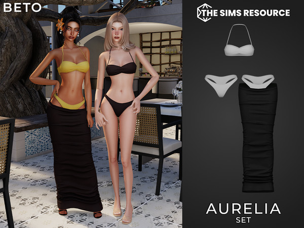 Sims 4 — By Beto - Aurelia (Skirt) by Beto_ae0 — A modern and stylish summer outfit for women, enjoy it!