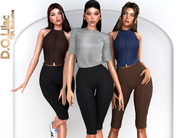 Sims 4 — Capri Mood Set by DOLilac — Includes: (Top + Bottom)