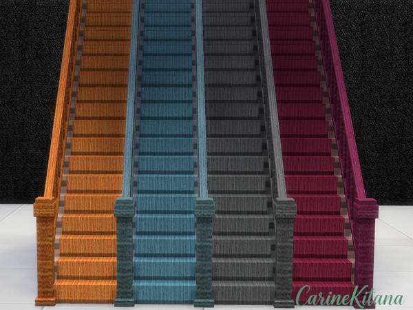 Sims 4 — Lenara Staircase Carpet Central Elegance Ralling by CarineKitana — Lenara Staircase Carpet Central Elegance