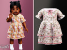 Sims 4 — Infant - Soft floral layered dress with delicate vintage inspired charm by Garfiel — A lovely infant dress
