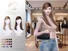 Sims 4 — S-CLUB MIDLONG HAIRSTYLE by S-Club — Midlong hair with braid hope you like, thank you.