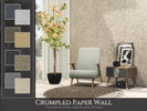 Sims 4 — Crumpled Paper Wall by Rirann — Crumpled Paper Wall