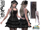 Sims 4 — Book Writer Right Lower Arm Tattoo by MaruChanBe2 — Book themed tattoos for your cuties.