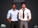 Sims 4 — Careers - GIOVANI set by ali1 — Set Includes: Shirt, Shirt with Tie and Slim Fit Trousers. New Mesh