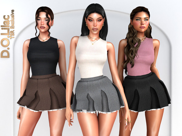 Sims 4 — Modern Doll Set -Bottom- by DOLilac — Includes: (Top + Bottom)