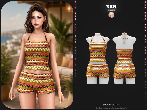 Sims 4 — SET-Solara Outfit by busra-tr — - BD1678