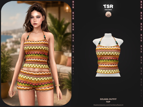 Sims 4 — Solara Outfit - Top BD1678 by busra-tr — - BD1678