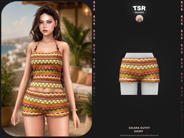 Sims 4 — Solara Outfit - Short BD1678 by busra-tr — - BD1678