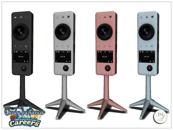 Sims 4 — Jomsims Careers beauty influencer deco camera by jomsims — Create the perfect beauty influencer studio with this