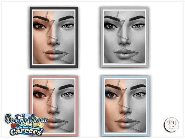 Sims 4 — Jomsims Careers beauty influencer wall paintings1 by jomsims — For our career theme. Find beauty influencers.