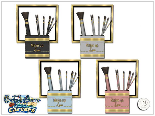 Sims 4 — Jomsims Careers beauty influencer brush set by jomsims — For our career theme. Find beauty influencers.