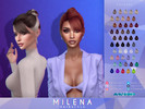 Sims 4 — Milena Hairsryle by Anto — Side parted bun with fringe