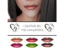 Sims 4 — Lipstick 1 by Simmer_creator9 — 6 swatches Teen to Elder