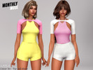 Sims 4 — Layla - Linear Set - Shorts and Top by Layla — Female shorts and top This set was released early on my Patreon!