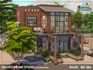 Sims 4 — Ghostline Ink Studio - NO CC by xogerardine — This small studio tells the story of a young Sim who always wanted