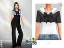 Sims 4 — JK JACKET by ZNsims — JK, uniform, shirt, bow tie, sailor suit