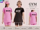 Sims 4 — GYM THERAPY - T-SHIRT by linavees — New Mesh