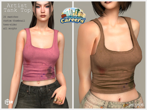 Sims 4 — Artist Tank Top by astya96cc — 24-26 swatches