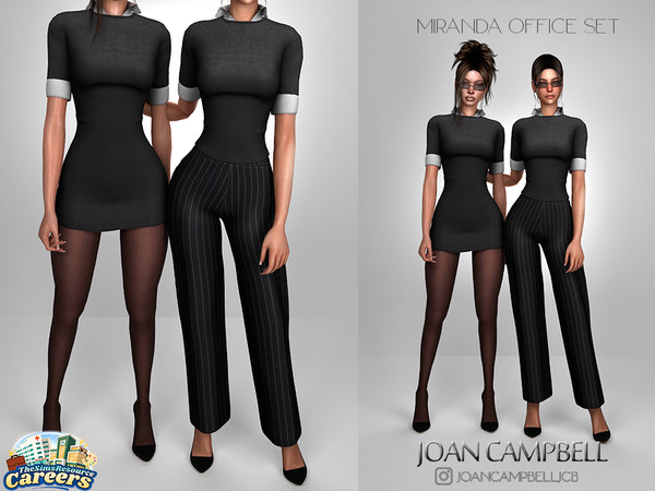 Sims 4 — MIRANDA PANTS by Joan_Campbell_Beauty_ — INCLUDES: TOP (12 swatches)