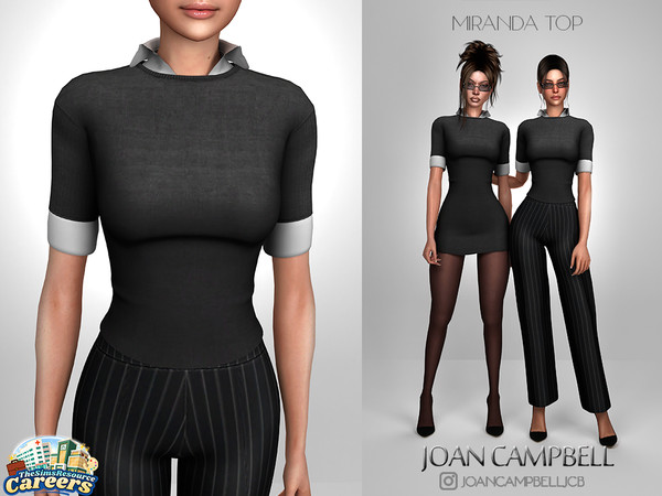 Sims 4 — MIRANDA TOP by Joan_Campbell_Beauty_ — INCLUDES: TOP (12 swatches)