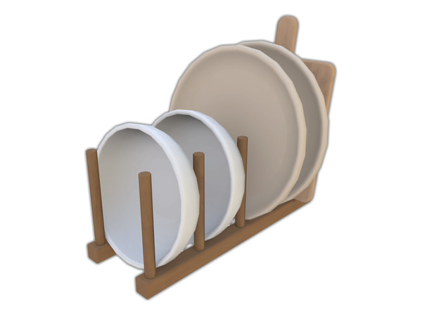 Sims 4 — Comiko Kitchen Modern Farm Plate Rack | Kitchen by Comiko — Part 4 - Modern Farm Kitchen Set is base game