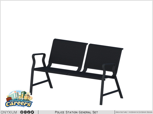 Sims 4 — CSI Waiting Bench by Onyxium — Onyxium@TSR Design Workshop CSI Collection - Belong To The 2026 Year