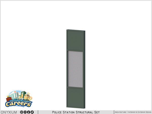 Sims 4 — CSI Modular Room Divider Panel With Shutter Medium by Onyxium — Onyxium@TSR Design Workshop CSI Collection -