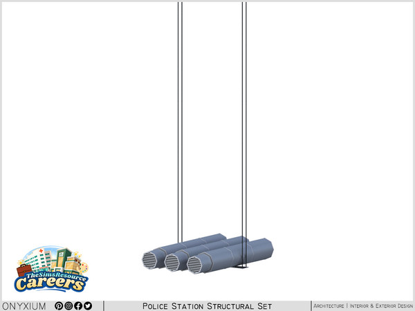 Sims 4 — CSI Suspended Modular Air Pipe Flat Tall by Onyxium — Onyxium@TSR Design Workshop CSI Collection - Belong To The