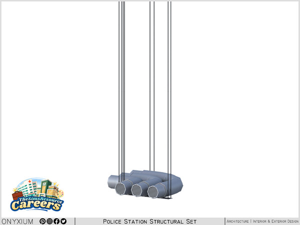 Sims 4 — CSI Suspended Modular Air Pipe Corner Tall by Onyxium — Onyxium@TSR Design Workshop CSI Collection - Belong To