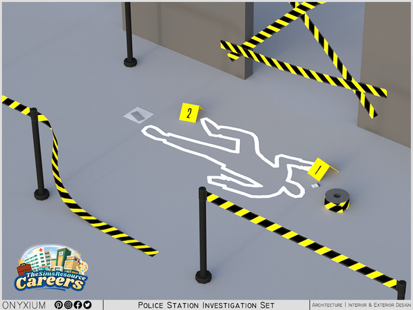 Sims 4 — Police Station Investigation Set by Onyxium — Onyxium@TSR Design Workshop CSI Collection - Belong To The 2026
