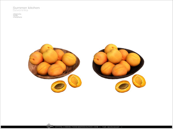 Sims 4 — Summer kitchen - apricots vase by Severinka_ — A set of objects for decorating a veranda, patio, outdoor grill