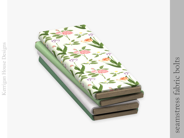 Sims 4 — Seamstress Fabric Bolts by kerriganhouse — Decorative objects for a seamstress or sewing hobbyist, with a