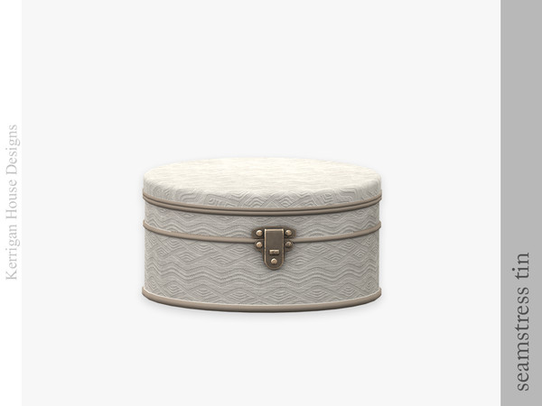 Sims 4 — Seamstress Sewing Tin by kerriganhouse — Decorative objects for a seamstress or sewing hobbyist, with a vintage